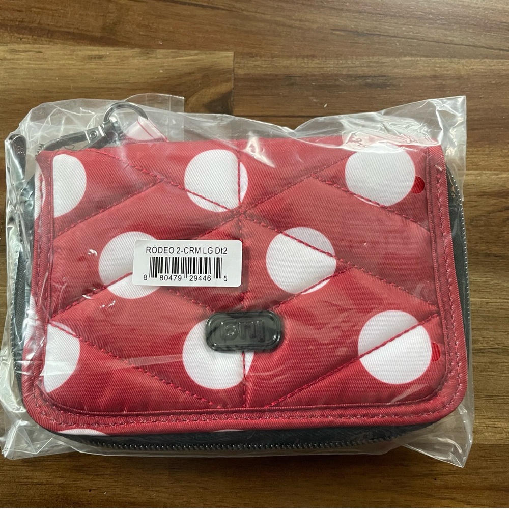 NWT Lug Rodeo 2 Wallet Crimson Large Dot
